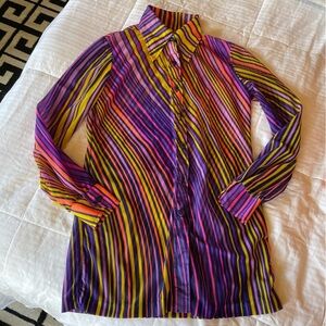 70’s Sheer Button Down